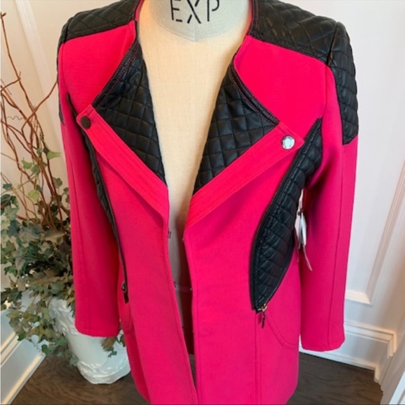 - Worn once • Luii military style jacket • size medium • like new • hot pink - Picture 1 of 4